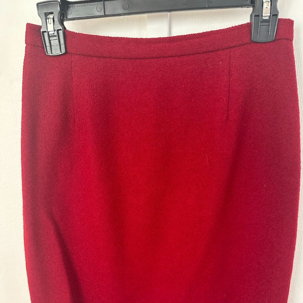 Ann Taylor Vintage Red Wool Skirt - Size 6